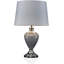 Edie 58cm Classic Grey Chrome Table Lamp