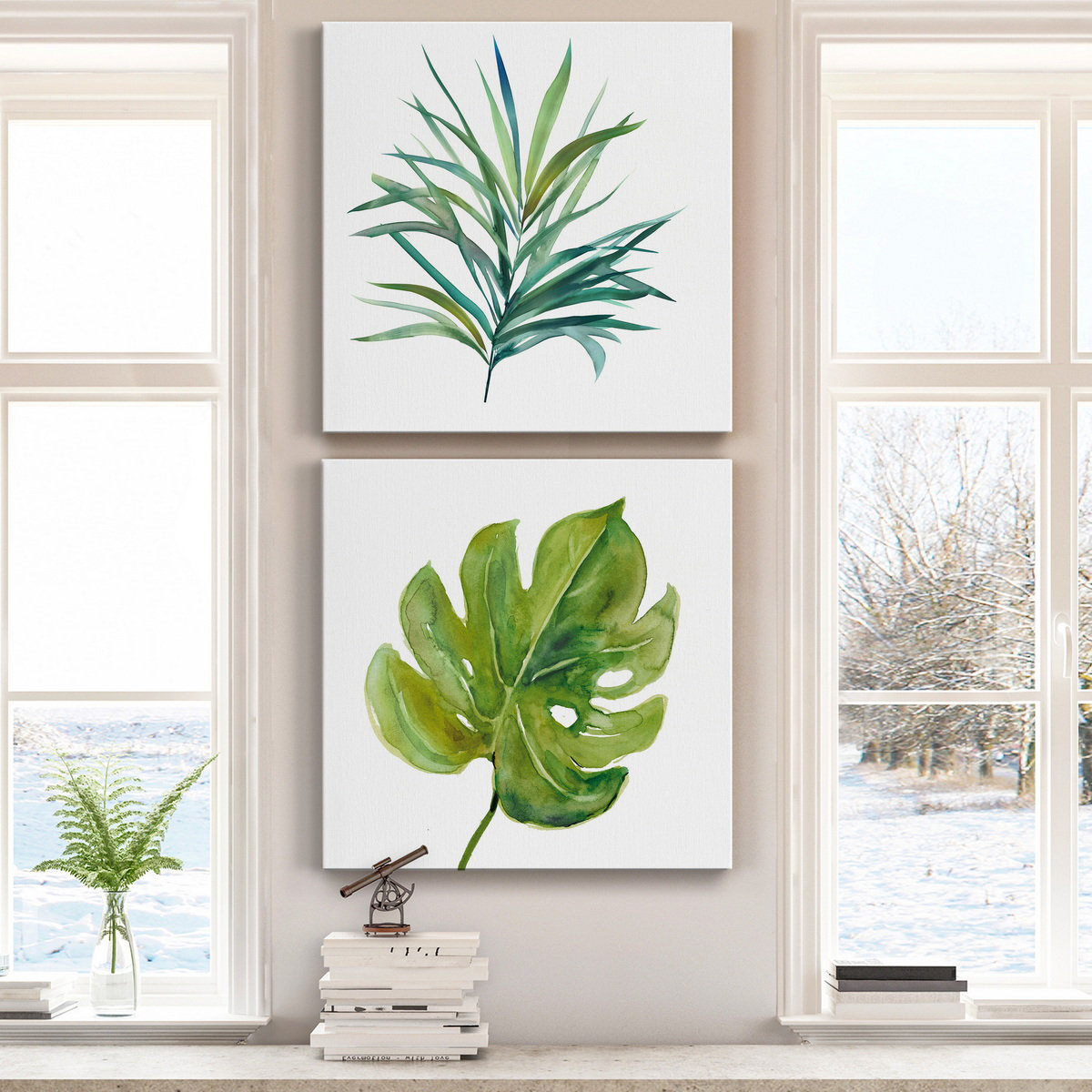 Bay Isle Home™ Palm Frond III-Premium Gallery Wrapped Canvas - Ready To ...
