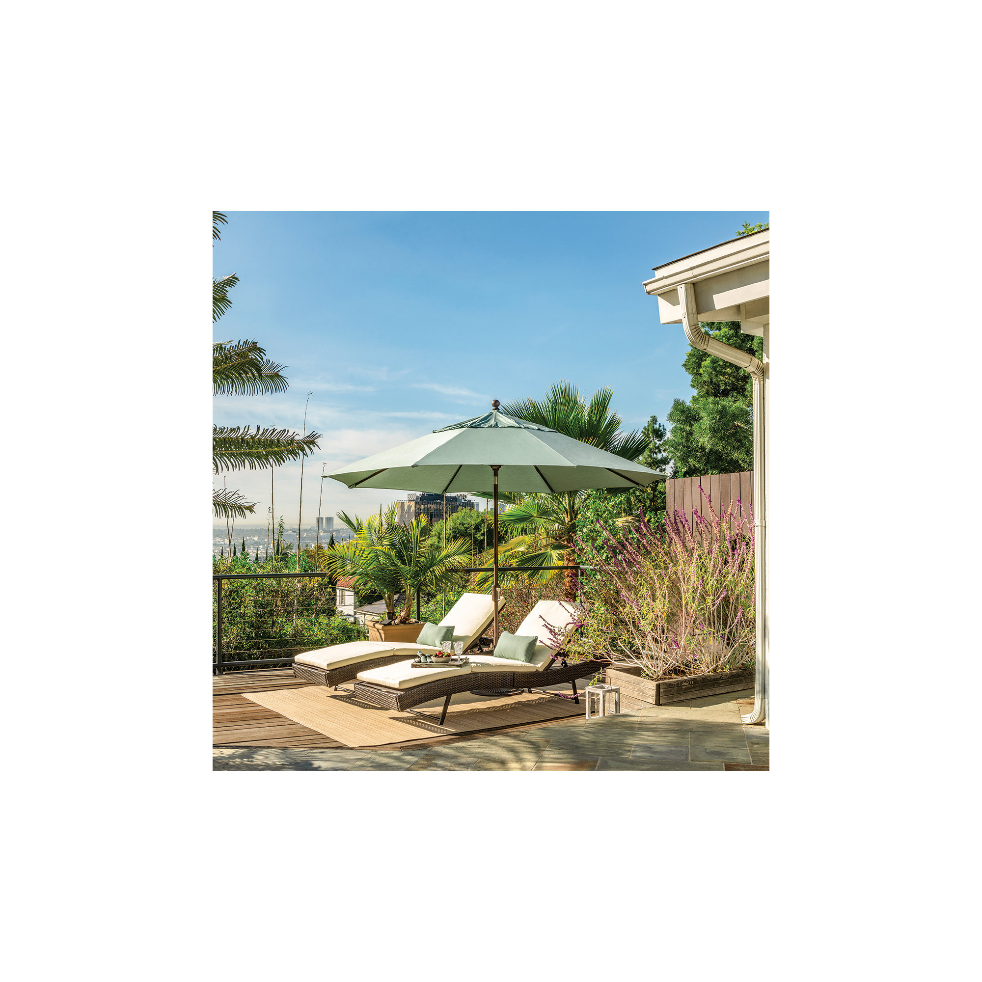 Canela 108'' Market Sunbrella® Umbrella, Spa, Bronze