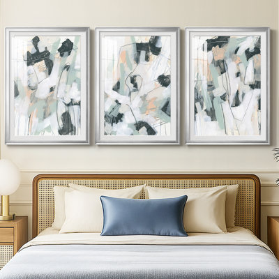Tempered Sketch I  -Custom Framed  Premium Print W Matt - 3 Pieces