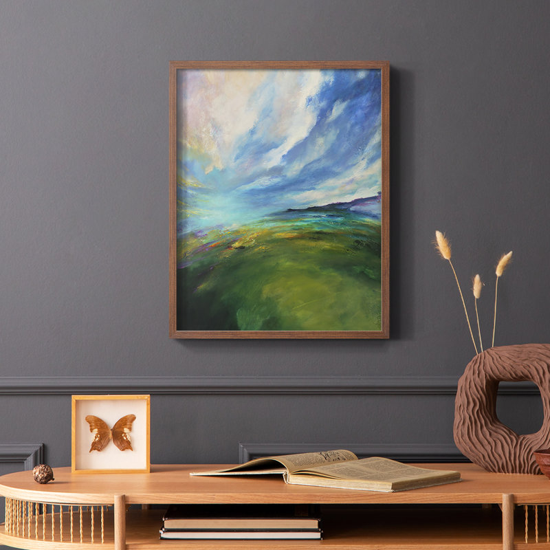 Earth's Magic II, reproduction encadrée - bois massif, Brun, H 28 po x l 22 po
