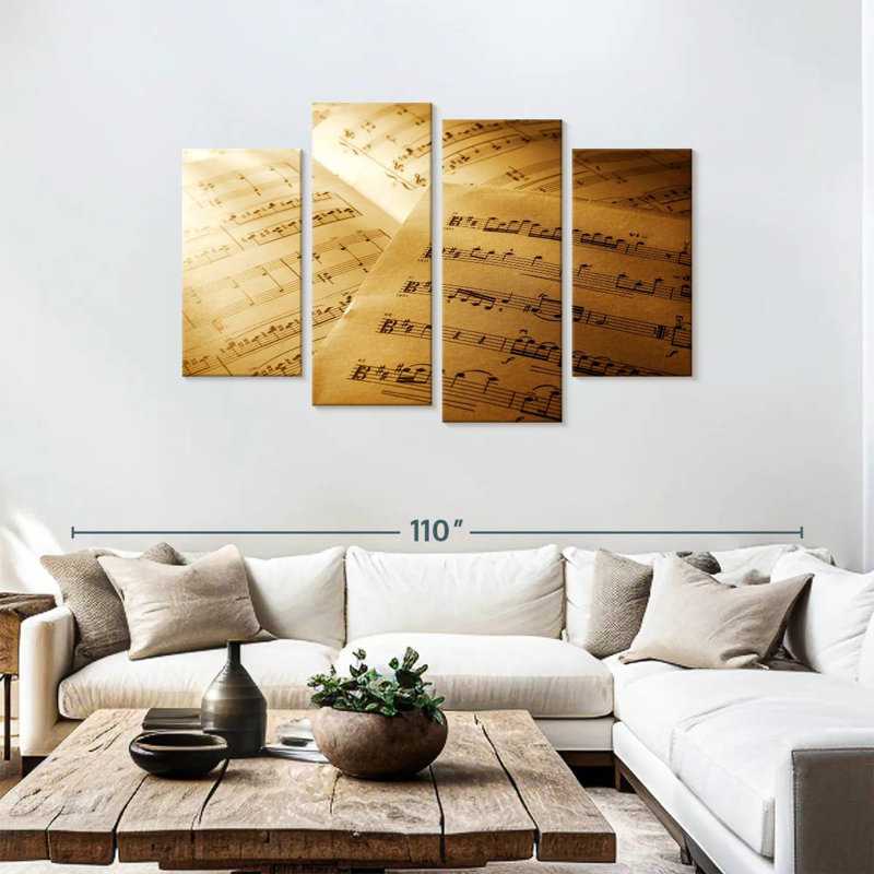 Abarca Printed Musical Notes, 48" H x 75" W