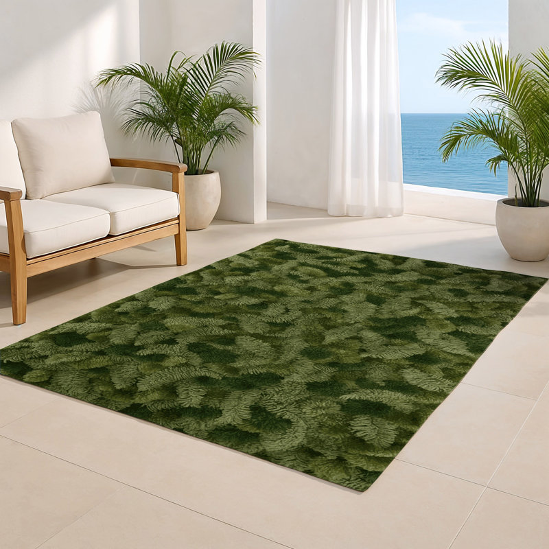 Tapis vert d'intérieur et d'extérieur Botanical, Rectangle 5 pi x 7 pi