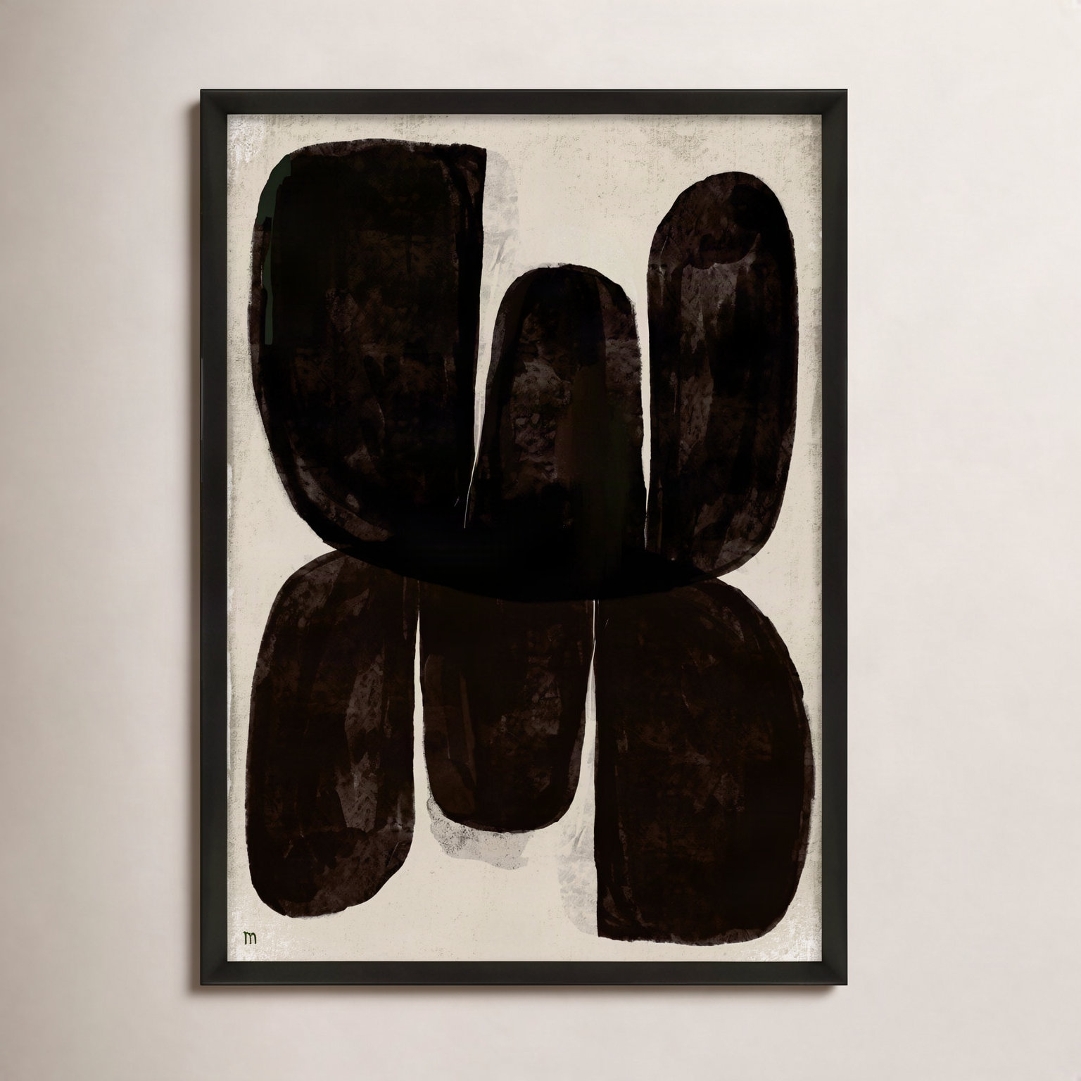 Night Butterfly Print, Black, 25" H x 17.5" W x 1.25" D