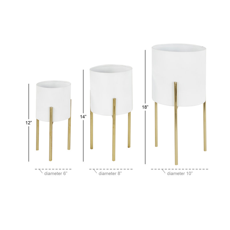 Persinger Pot Planter, White