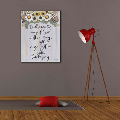 'I Will Praise the Name of God' by Ashley Justice, Giclee Canvas Wall Art