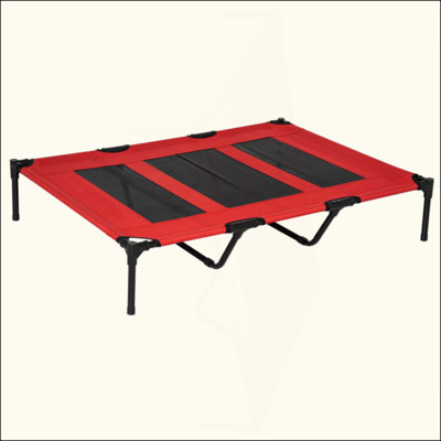 Elevated Breathable Dog Bed Portable Pet Cot W/ Carry Bag Metal Frame Breathable Mesh Indoor And Outdoor