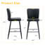 Ensemble de chaises de bar modernes en polyuréthane noir - deux pièces, le dossier a une conception verticale et lisse. Convient pour un placement dans les bars, les salons et autres espaces. Plusieurs couleurs disponibles.-1474078676-1474078675
