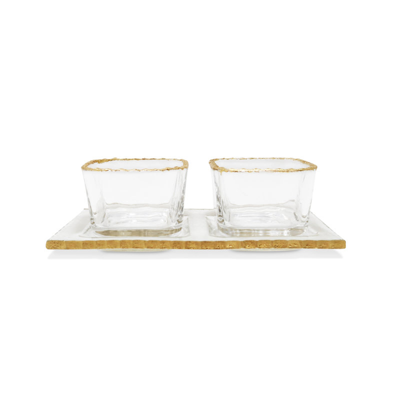 Bol décoratif en verre Eliyjah - ensemble de 2