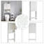 Armoire de rangement au-dessus de la toilette avec 3 tablettes réglables et 2 portes, pour la salle de bain (61,71 x 23,62 x 9,05 pouces, blanc mat)