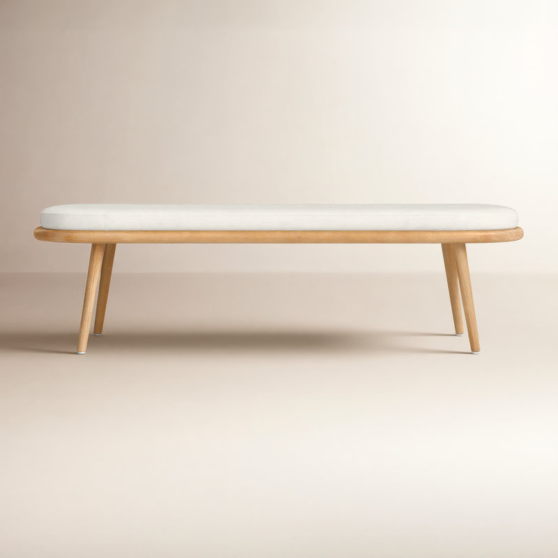 Echo Upholstered Bench, Ivory