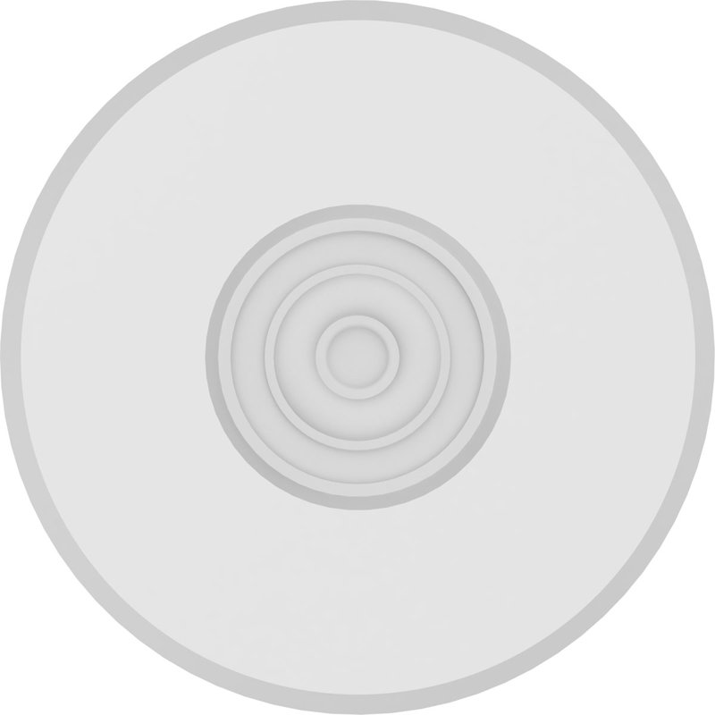 Standard Grayson Bullseye Rosette with Beveled Edge, 8" H x 8" W x 1" D