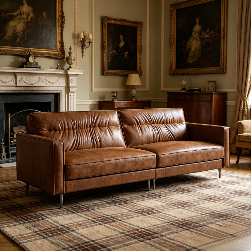 3 Seater Faux Leather Sofa
