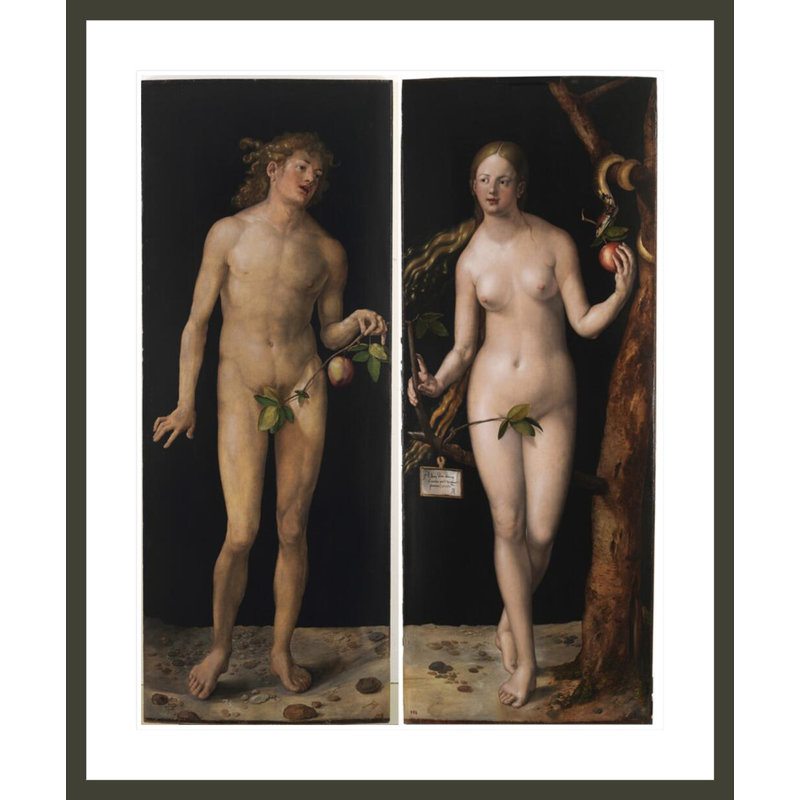 «Adam and Eve» par Albrecht Dürer, impression giclée sur cadre, H 40,14 po x l 33,5 po