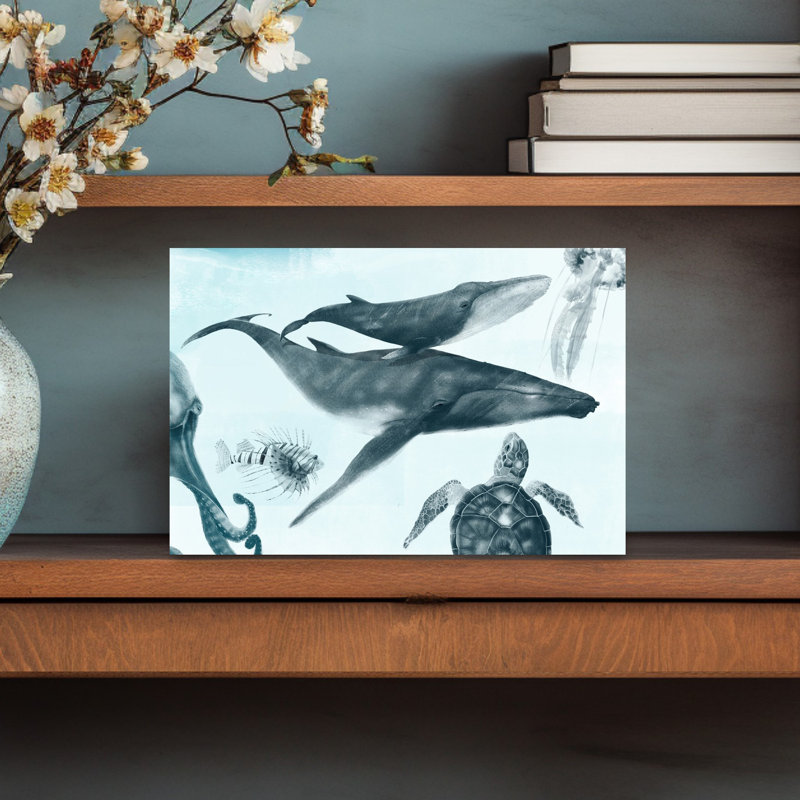 Whales And Ocean Friends by Annelien Smet - Wrapped Canvas Print, 45.72 cm H x 30.48 cm W