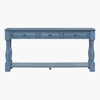 Aiyonna 63" Console Table,Entryway Table,Sofa Table with 3 functional drawers and a bottom shelf