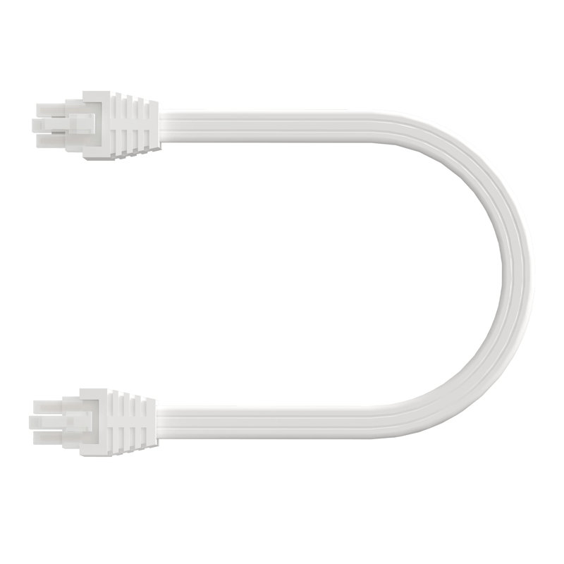 Câble de liaison Lagom 12 po pour luminaires sous-armoire de la série Halo, blanc, LC0112WH, Blanc