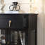 Élégante petite armoire avec lumières DEL - Petit buffet peu encombrant avec tablette réglable, portes en verre et tiroir - Rangement de cuisine moderne pour le café, les tasses et les essentiels-277288102