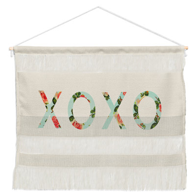 Suspension murale florale xoxo