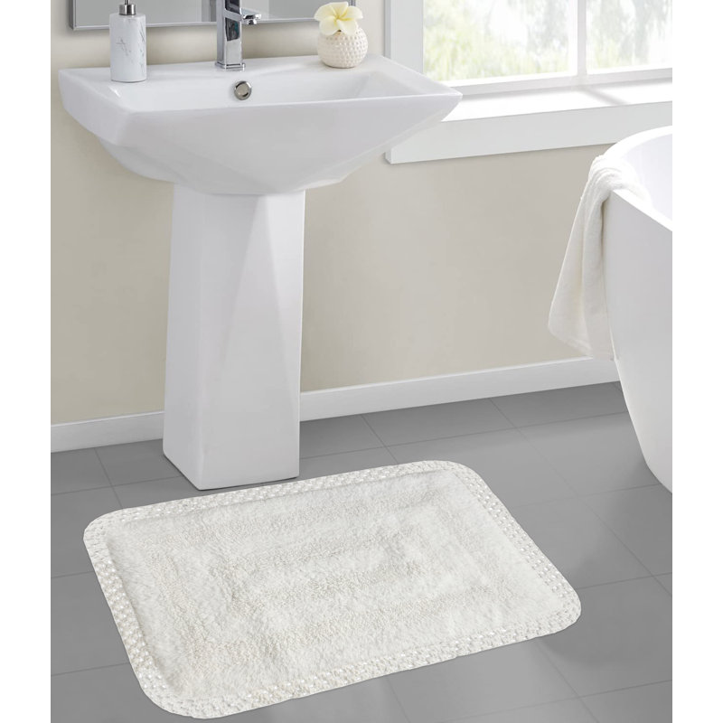 Tapis pour salle de bain Adiraica, Blanc