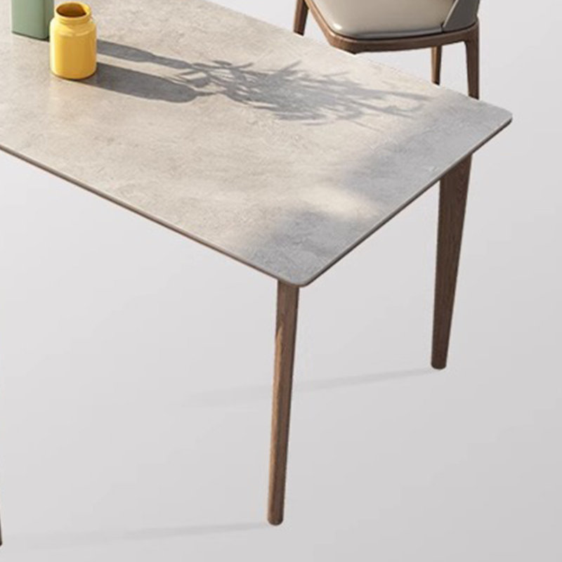 Rock Slab Solid Wood Dining Table, 29.52"H x 55.11"L x 31.49"W