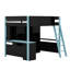 Lit mezzanine double en bois avec bureau et tiroirs, lit mezzanine pour jouer avec espace de rangement et lumière-1525714618