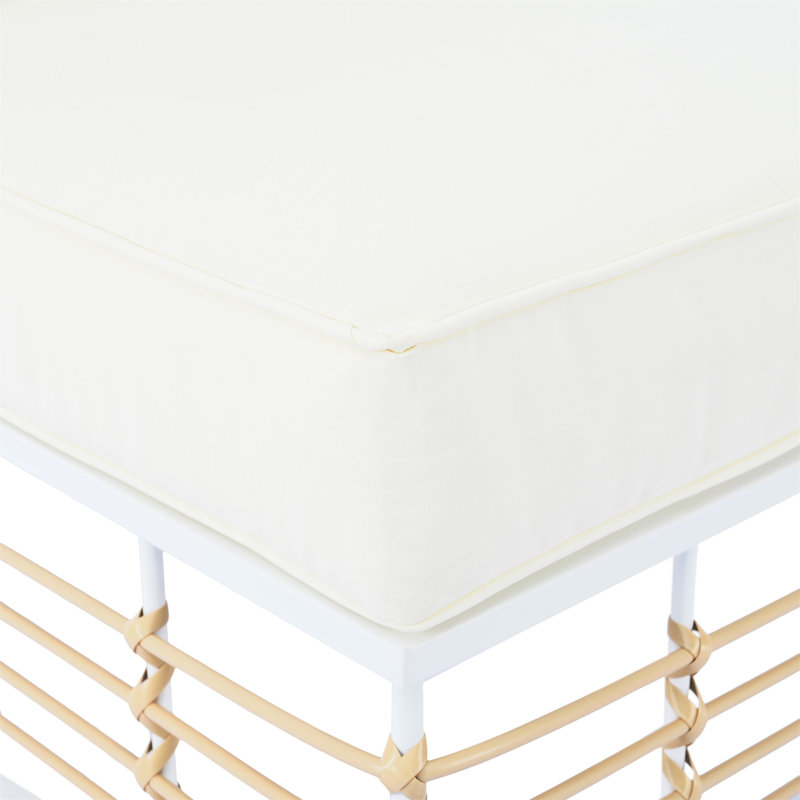 Ensemble de canapé modulaire en métal 7 pièces Modern Minimalist, Blanc