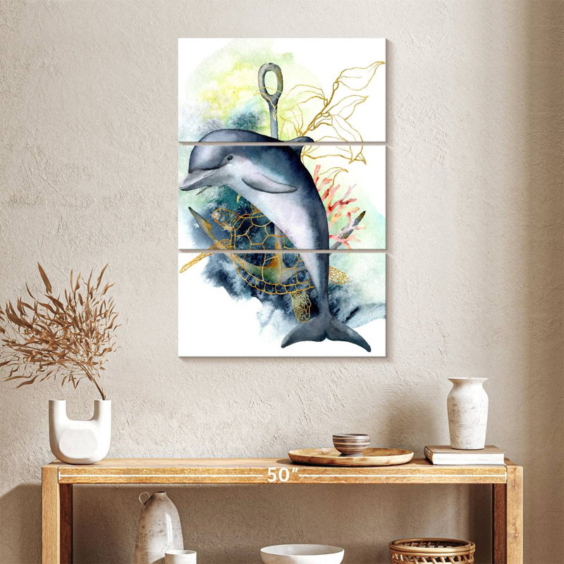 Brampt Dolphin Underwater, 38" H x 24" W