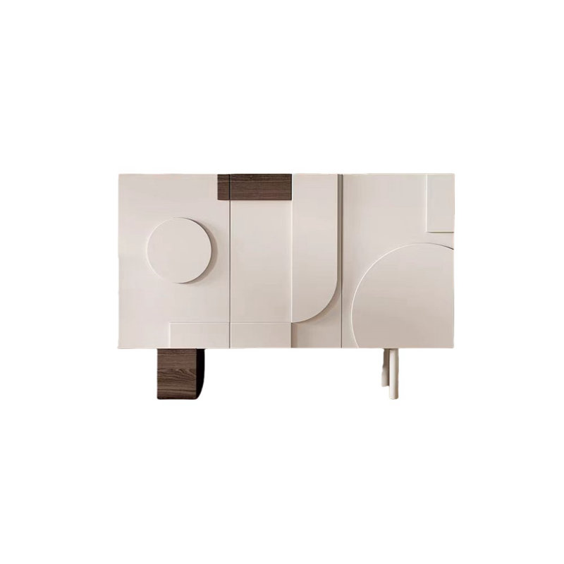 French Simple Creative Entrance Cabinet Accent Cabinet, White