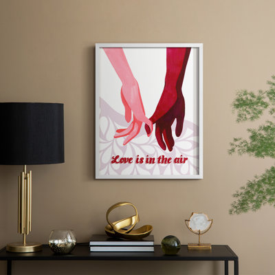 «Groovy Love II», reproduction encadrée - bois massif