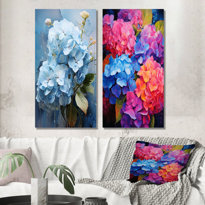 «Blue Hydrangea Subtle Serenade» «Blue Hydrangea Subtle Serenade» 2 - pièces sur