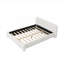 Structure de lit tapissier Minimalist Silhouette, pas de sommier requis, double, blanc classique
