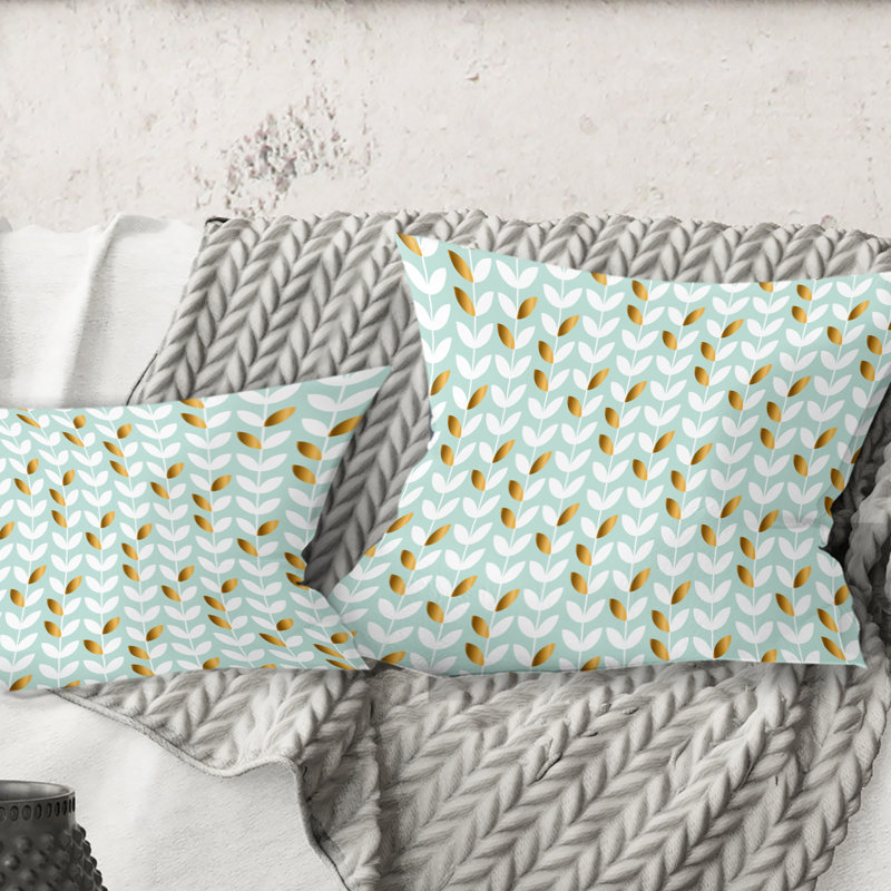 Coussin Golden Foliage X, 18 po x 18 po