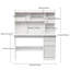 Bureau d'ordinateur 47,2 po avec tablettes ouvertes et bureau en bois-141557468