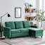 Bilski 3 Seater Velvet Sofa & Chaise
