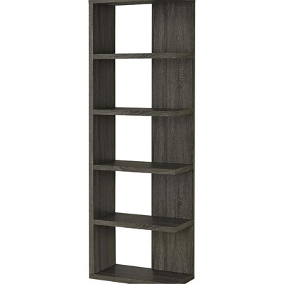 Bibliothèque à 5 tablettes de style gris vieilli | Polyvalent pour les environnements de bureau et de maison Ajoutez un attrait rustique à votre