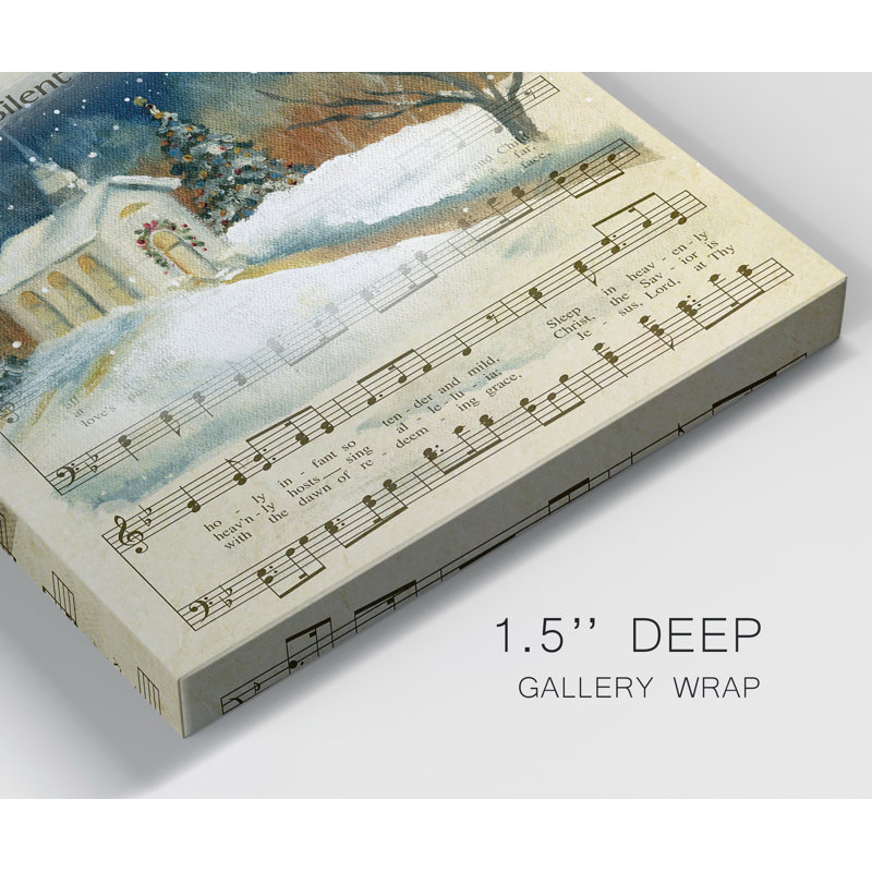 Silent Night - Reproduction d'art sur toile tendue, H 32 po x l 32 po x P 1 po