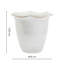 Camellia White Scalloped Edge Planter H25cm D26cm