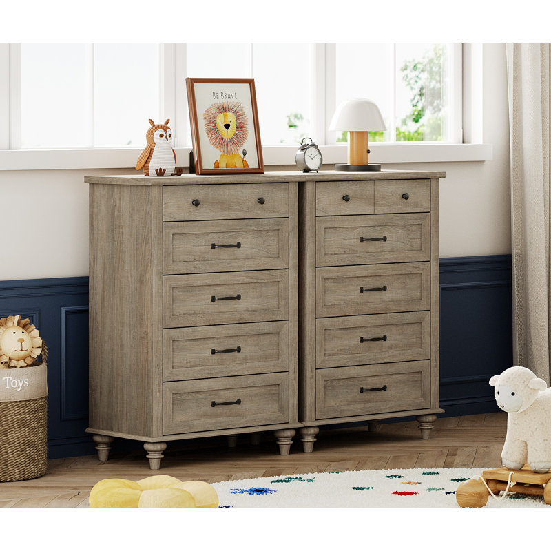 Cameryn Kids 10 - Drawer Dresser, Gray