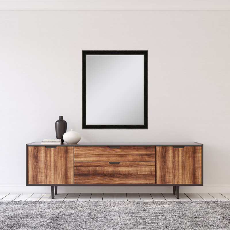 Beckner Wood Flat Wall Mirror, 33" x 27"