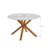 Kazier round dining table with white and oak effect - 47.24 inches