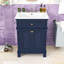 24-Inch Bathroom Vanity with Ceramic Basin, Soft-Close Double Doors and Adjustable Interior Shelf-1134203370