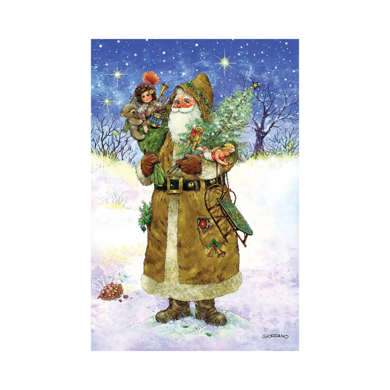 Old World Santa - Wrapped Canvas Print, 30.48 cm H x 45.72 cm W