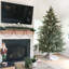 Remise en plastique de 7,5 pi Arbre de Noël artificiel pin Woodside avec lumières intelligentes incandescentes blanches et base