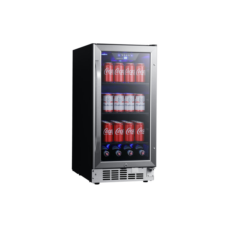 EdgeStar 14.94'' W Convertible 80 Cans (12 oz.) Beverage Cooler with Reversible Glass Door