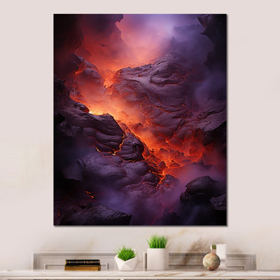 «Volcano Volcanic Glow I» sur métal