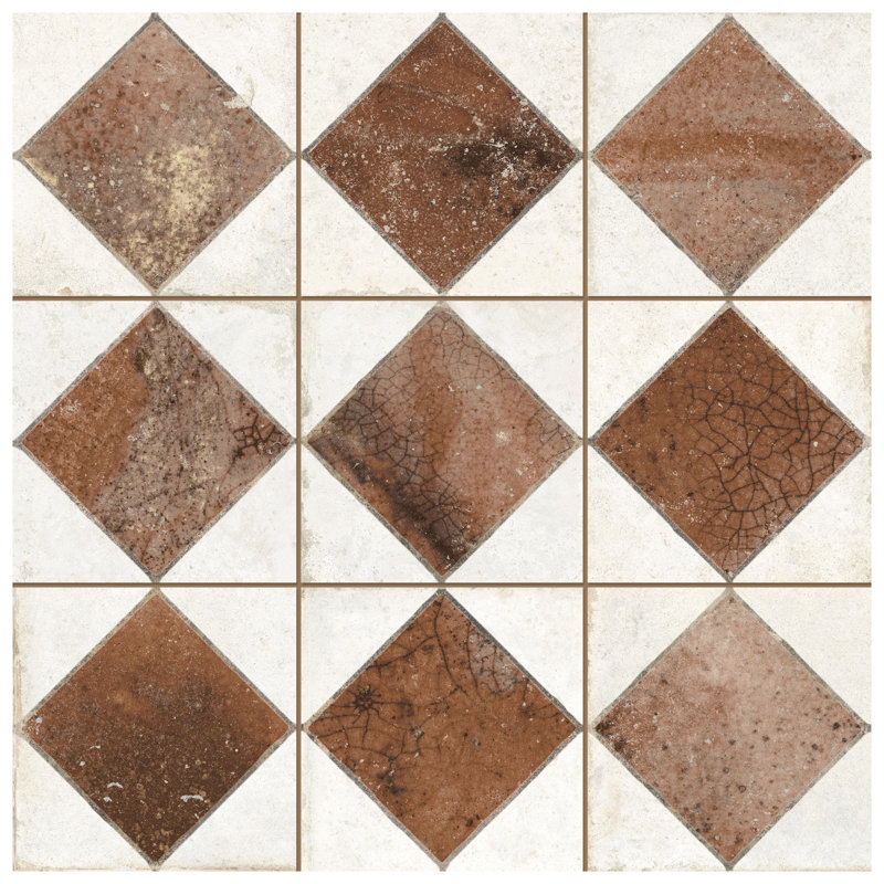 Kings Arles 13 In. X 13 In. Ceramic Floor And Wall Tile, Brown/Beige