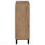Armoire de rangement pour chaussures à 2 portes en chêne naturel