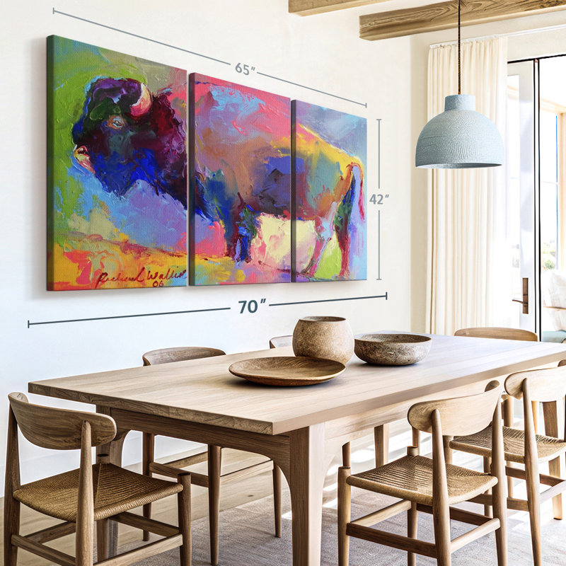 Animal «Buffalo Canvas Print» sur, H 42 po x l 65 po x P 1,25 po