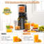 Extracteur de jus à pressage à froid, extracteur de jus à mastication lente, extracteur de jus de 350 W, grande goulotte d'alimentation de 5,3 po pour légumes et fruits entiers, extracteur de jus facile à nettoyer-111986146